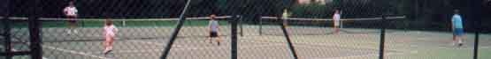 Photo taken by Maureen Pritchett of Garry Lowther and Julian Attfield practising with their children.